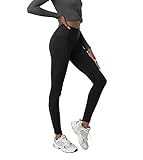 LAPASA High Waist Tummy Control Yoga Leggings dor Women Sport Pants Tummy Control Workout Running Sports Tights L01 Black