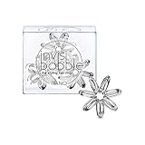 invisibobble Nano Hair Styling Ring with Strong Grip, Hair Accessories for Women – Crystal Clear (Pack of 3)