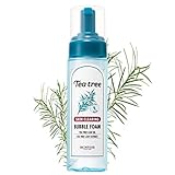 SKINFOOD Tea Tree Skin Clearing Bubble Foam 6.76 oz (200ml) - Mild Bubble Facial Foam for Senstivie and Oily Acne Prone Skin, Moisturizing & Soothing