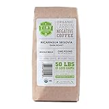 Tiny Footprint Coffee - Fair Trade Organic Nicaragua Segovia Dark Roast |Whole Bean Coffee | USDA Organic | Fair Trade Certified | Carbon Negative | 16 Ounce