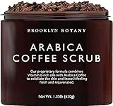 Brooklyn Botany Arabica Coffee Body Scrub - Moisturizing and Exfoliating Body, Face, Hand, Foot Scrub - Fights Stretch Marks, Fine Lines, Wrinkles - Great Gifts for Women & Men - 1.35lb